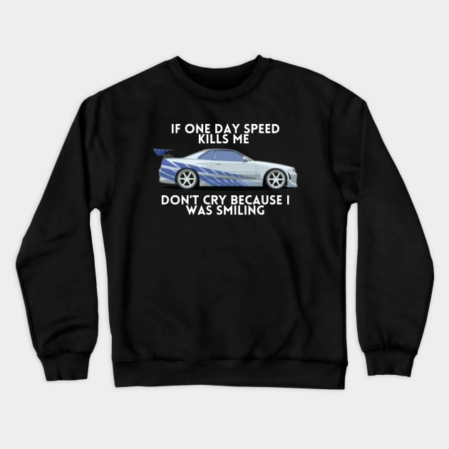 Paul walker's skyline Crewneck Sweatshirt by MOTOSHIFT